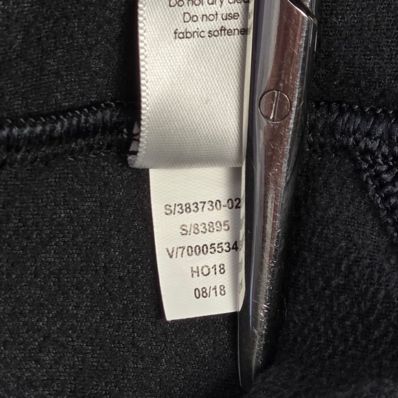Athleta Black‎ Heathered Hoodie Thumbholes Zipper Pocket Athletic Top XS - Picture 12 of 13